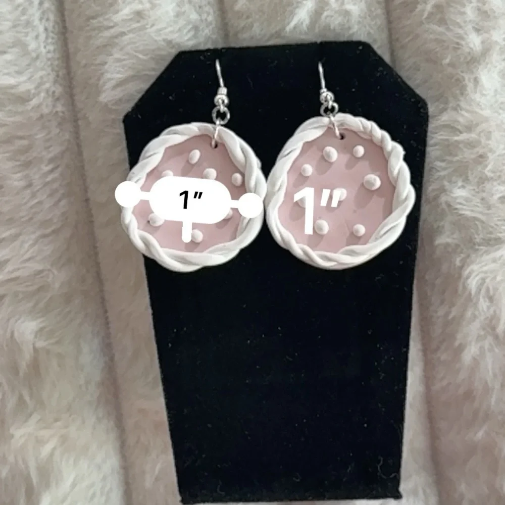 Pink Polka Dot Earrings